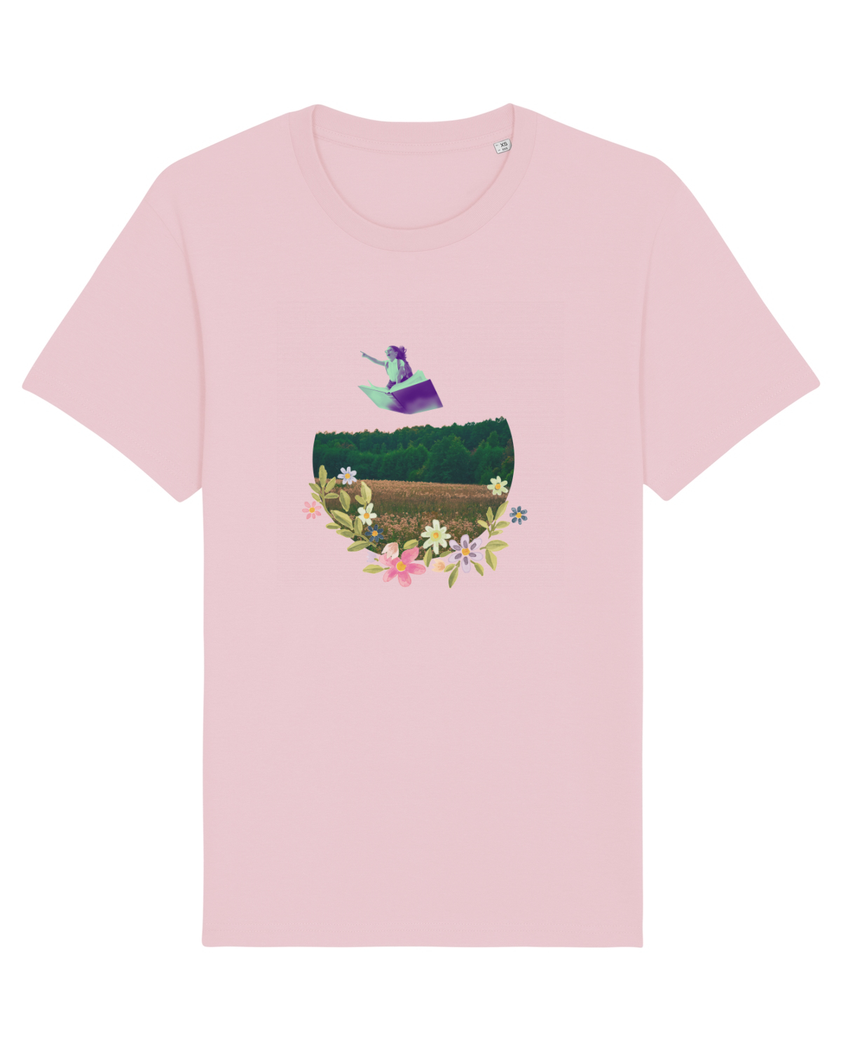 Tricou mânecă scurtă Unisex Rocker Cotton Pink