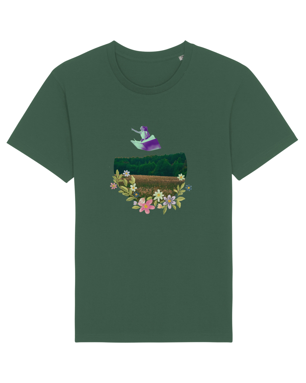 Tricou mânecă scurtă Unisex Rocker Bottle Green