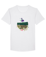 In-flight travel Tricou mânecă scurtă guler larg Bărbat Skater
