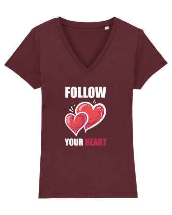FOLLOW YOUR HEART Burgundy