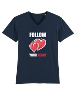 FOLLOW YOUR HEART Tricou mânecă scurtă guler V Bărbat Presenter