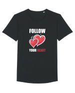 FOLLOW YOUR HEART Tricou mânecă scurtă guler larg Bărbat Skater