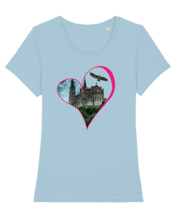 Castle at night Sky Blue