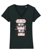 Neji Hyuga Tricou mânecă scurtă guler V Damă Evoker