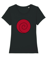 Uzumaki  simbol  Tricou mânecă scurtă guler larg fitted Damă Expresser