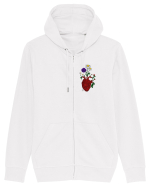 Inima cu flori  Hanorac cu fermoar Unisex Connector