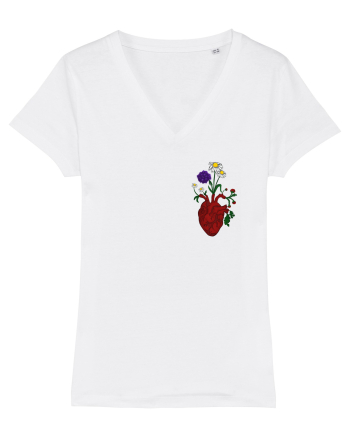 Inima cu flori  White