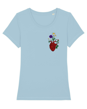 Inima cu flori  Sky Blue