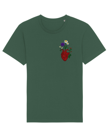 Inima cu flori  Bottle Green
