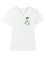 Ceai de mușețel  Tricou mânecă scurtă guler V Bărbat Presenter