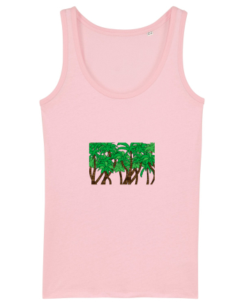 Boxed Palmtrees Cotton Pink