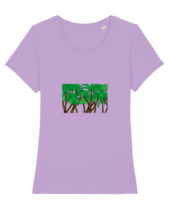 Boxed Palmtrees Lavender Dawn