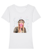 Fairy world Tricou mânecă scurtă guler larg fitted Damă Expresser