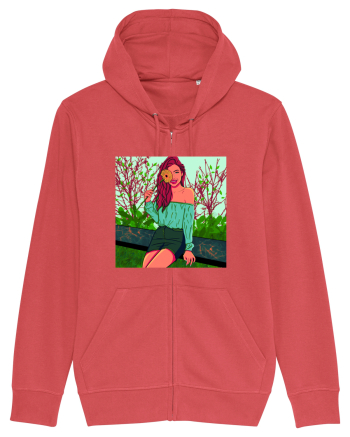 Fata cu floare de soare Carmine Red