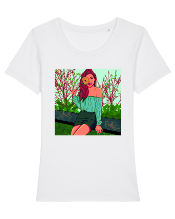 Fata cu floare de soare White