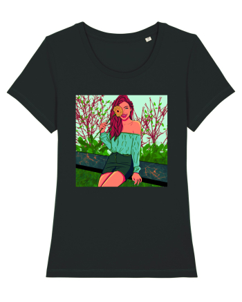 Fata cu floare de soare Black