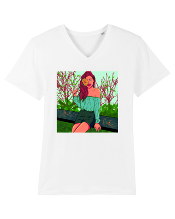 Fata cu floare de soare White