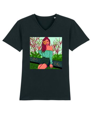 Fata cu floare de soare Black