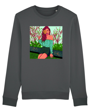 Fata cu floare de soare Anthracite