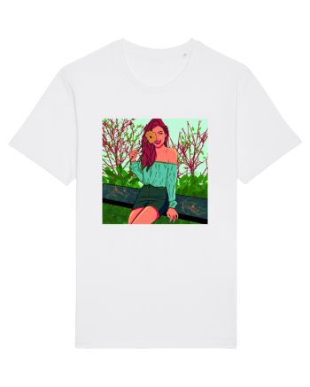 Fata cu floare de soare White