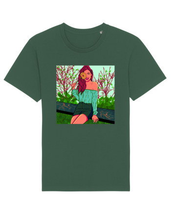 Fata cu floare de soare Bottle Green