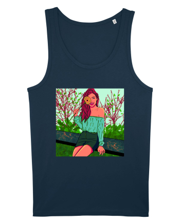 Fata cu floare de soare Navy