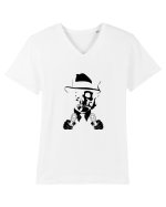 Gangster - negru  Tricou mânecă scurtă guler V Bărbat Presenter