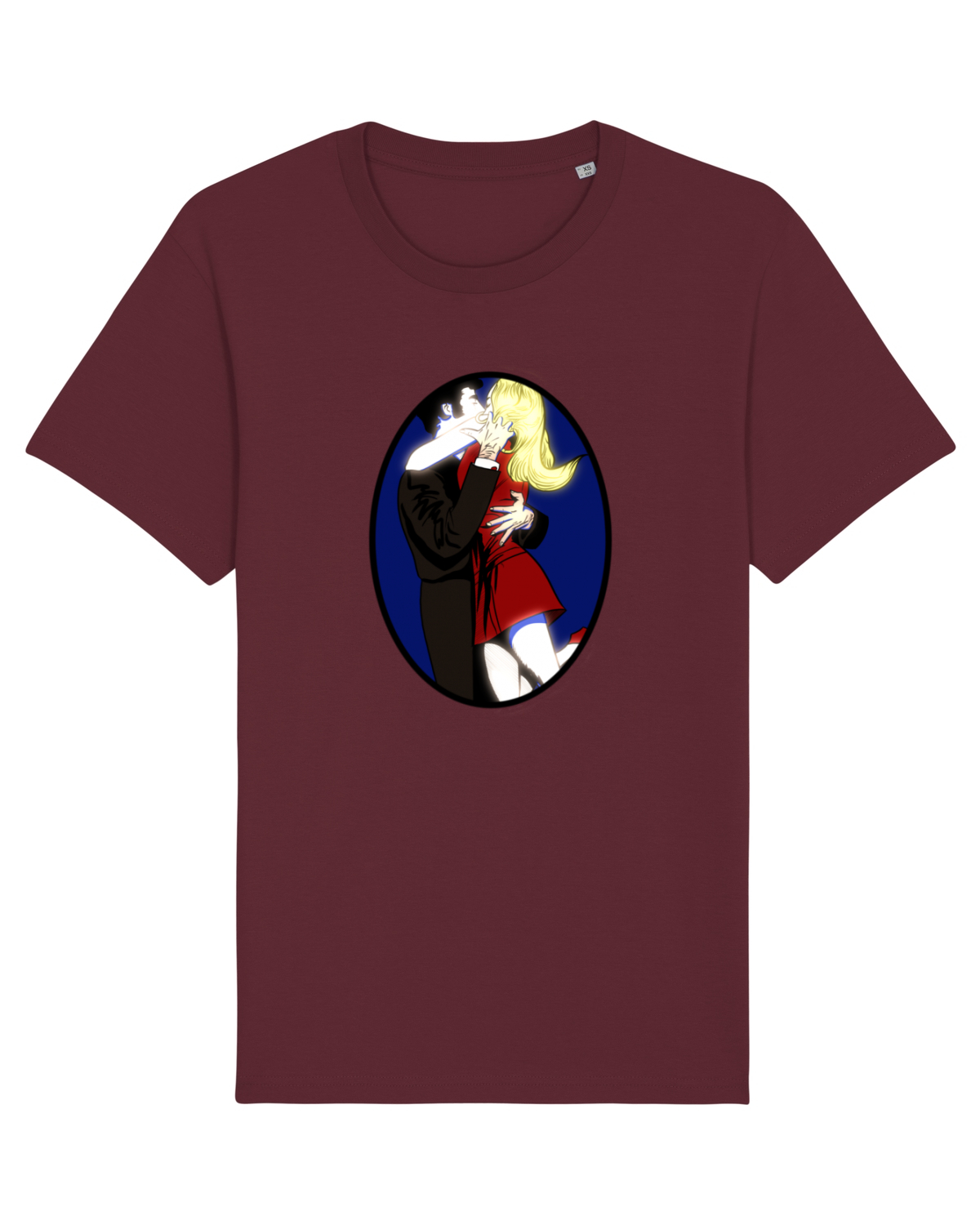 Tricou mânecă scurtă Unisex Rocker Burgundy