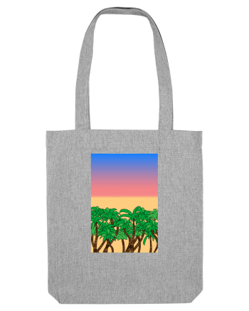Sunset Palmtrees Heather Grey