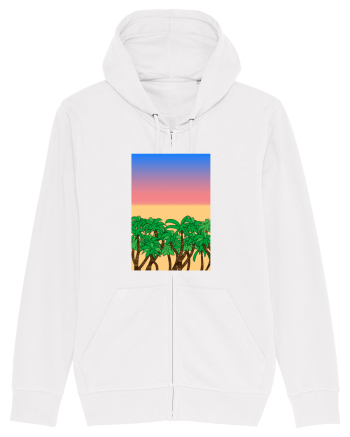 Sunset Palmtrees White