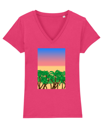 Sunset Palmtrees Raspberry