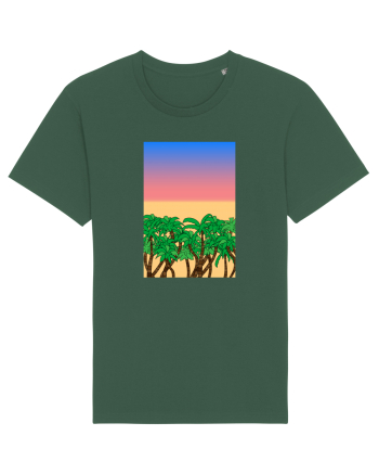Sunset Palmtrees Bottle Green