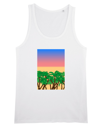 Sunset Palmtrees White
