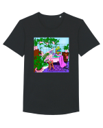 Baie relaxanta Tricou mânecă scurtă guler larg Bărbat Skater
