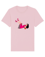 Fata la telefon  Tricou mânecă scurtă Unisex Rocker