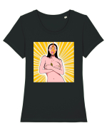 Muratura sexy Tricou mânecă scurtă guler larg fitted Damă Expresser