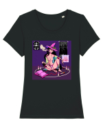 Vrăjitoarea sexy Tricou mânecă scurtă guler larg fitted Damă Expresser