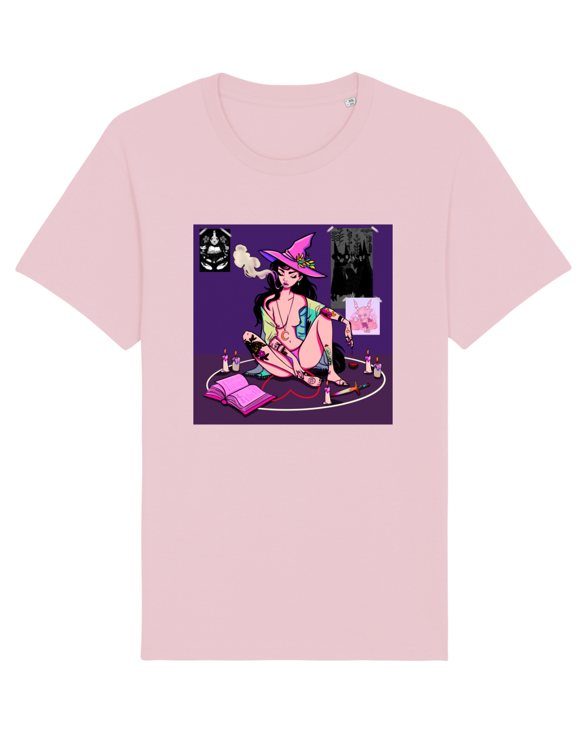 Tricou mânecă scurtă Unisex Rocker Cotton Pink