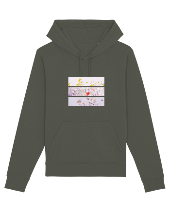 Pink Flowers Khaki