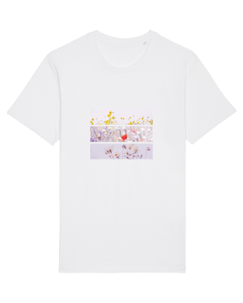 Pink Flowers White