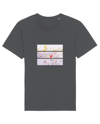 Pink Flowers Anthracite