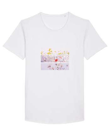 Pink Flowers White