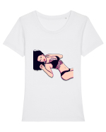 Fata fără suflet Tricou mânecă scurtă guler larg fitted Damă Expresser