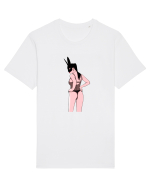 Fata iepuraș Tricou mânecă scurtă Unisex Rocker