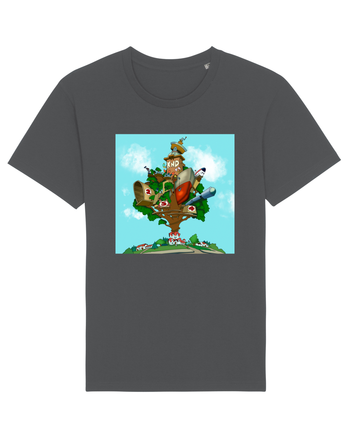 Tricou mânecă scurtă Unisex Rocker Anthracite
