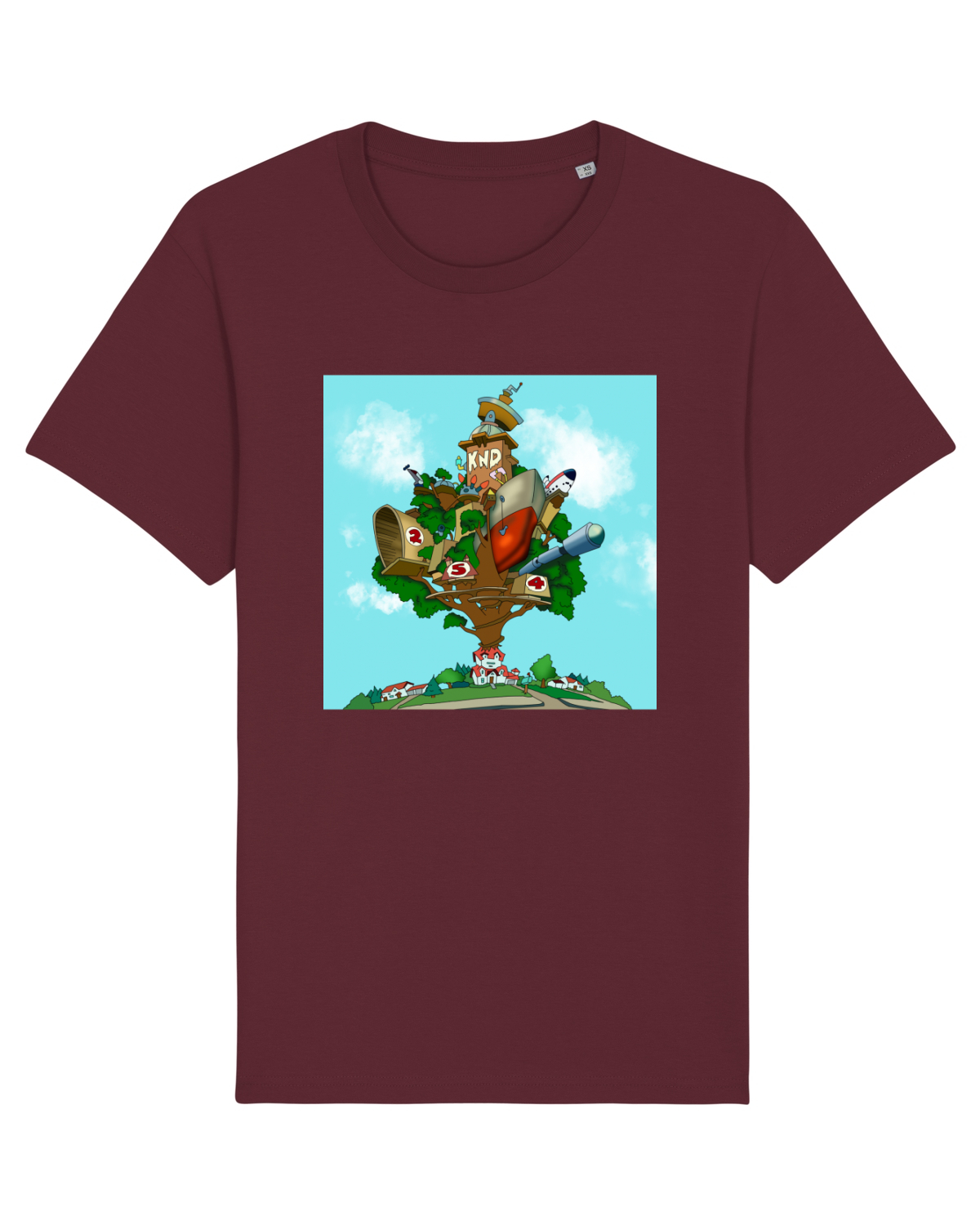 Tricou mânecă scurtă Unisex Rocker Burgundy