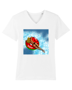 Priveliște de vara Tricou mânecă scurtă guler V Bărbat Presenter