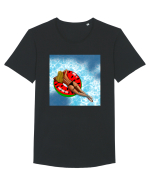 Priveliște de vara Tricou mânecă scurtă guler larg Bărbat Skater