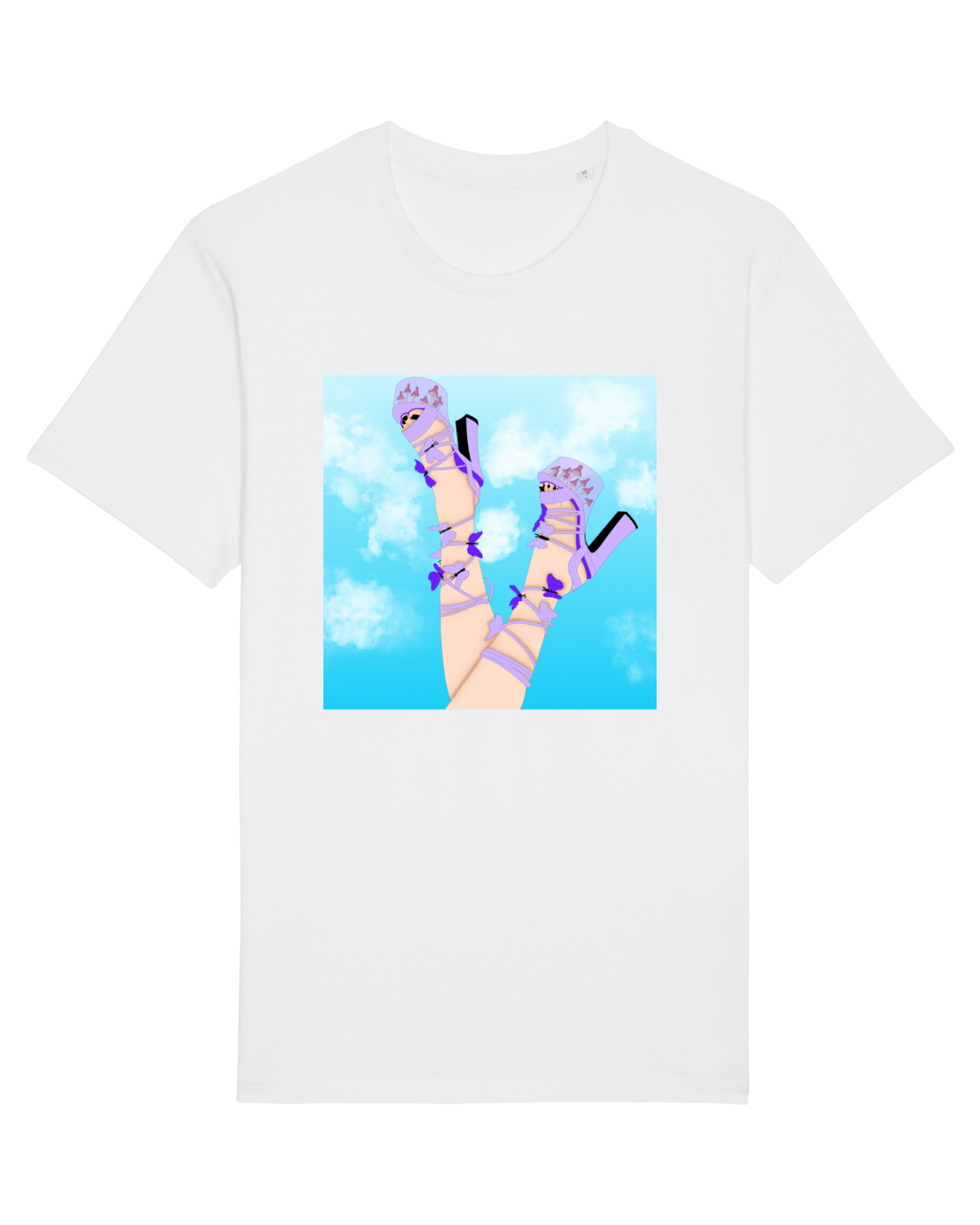 Tricou mânecă scurtă Unisex Rocker White