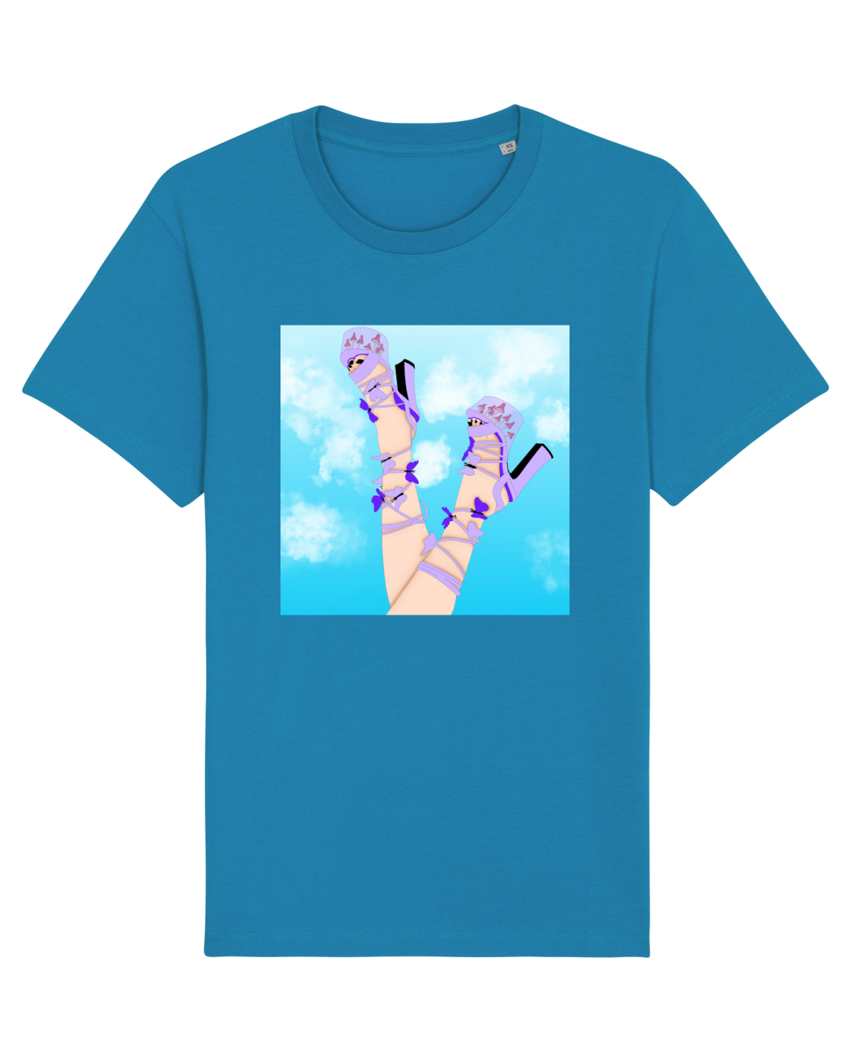 Tricou mânecă scurtă Unisex Rocker Azur
